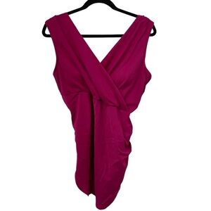 Swimsuits For All Fuchsia Backless Shapewear One Piece Swimsuit Size 18 NEW